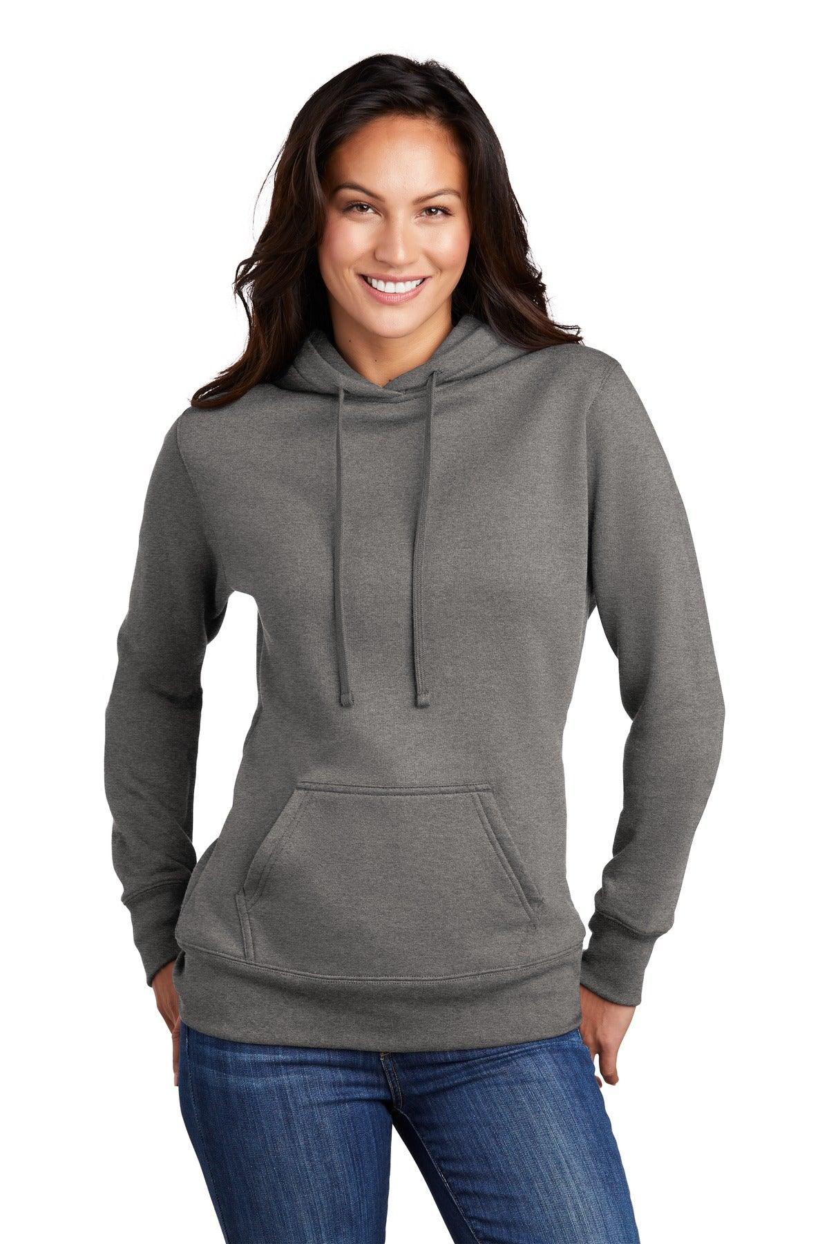 Port & Company Ladies Core Fleece Pullover Hooded Sweatshirt LPC78H - Dresses Max