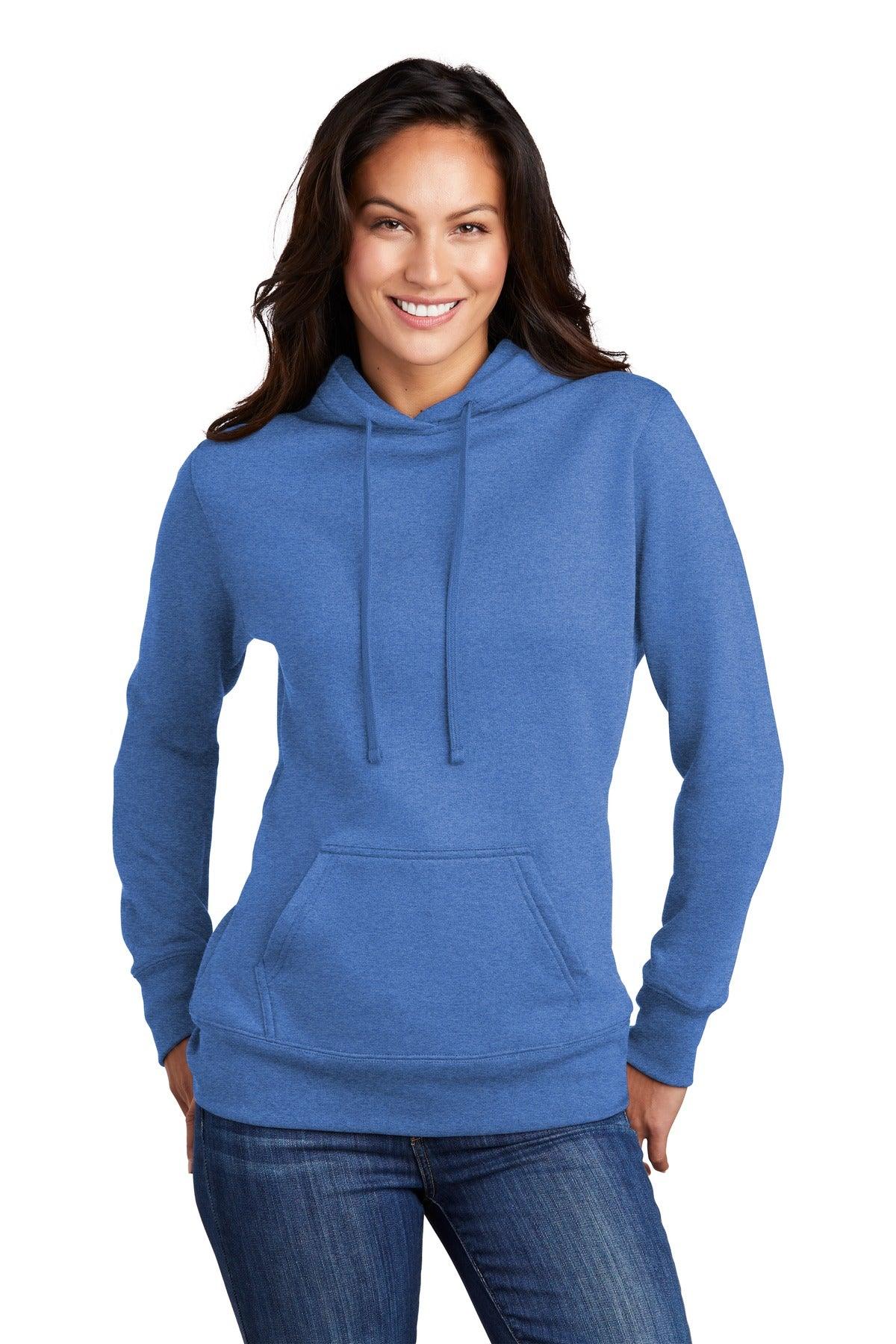 Port & Company Ladies Core Fleece Pullover Hooded Sweatshirt LPC78H - Dresses Max