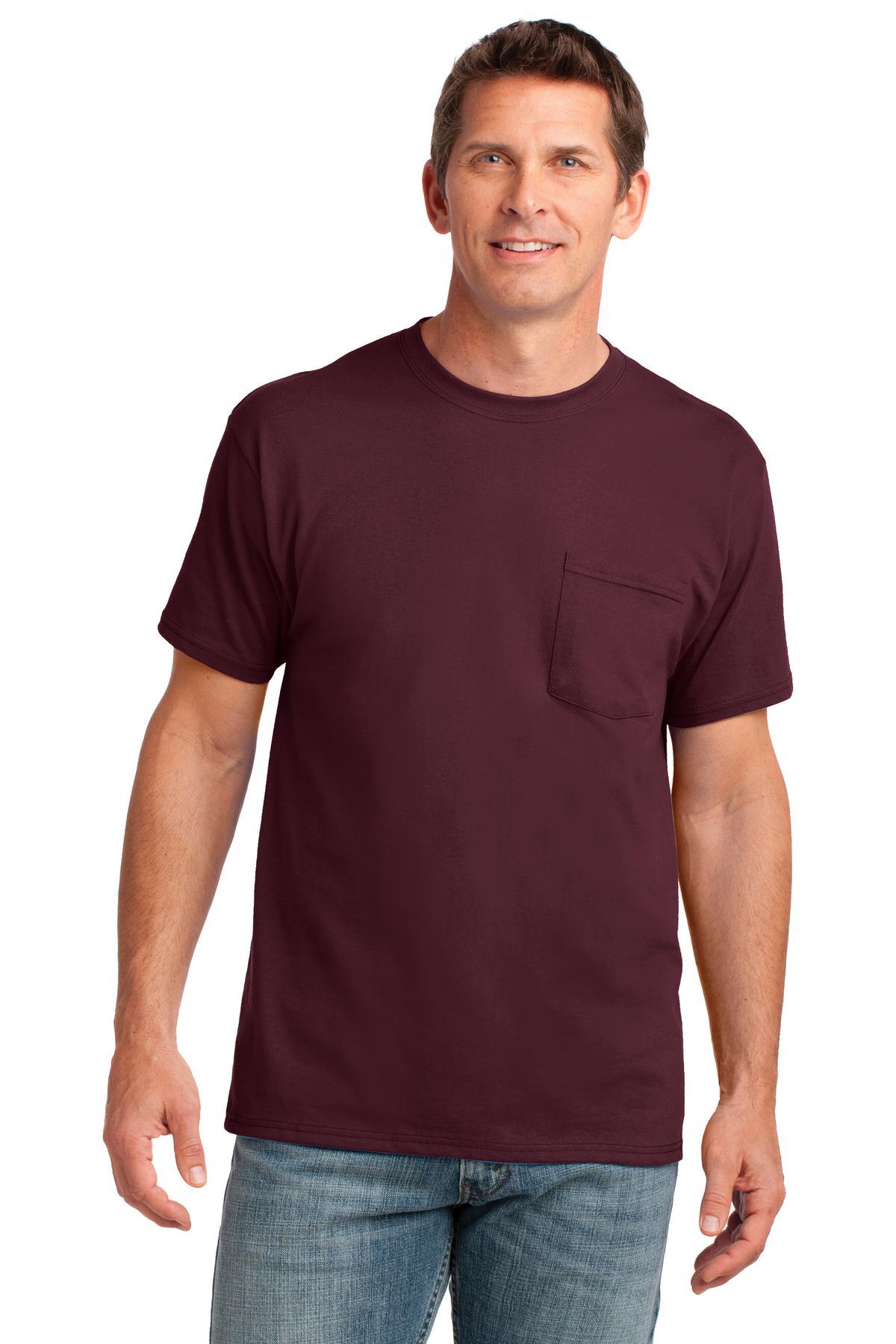 Port & Company Core Cotton Pocket Tee. PC54P - Dresses Max