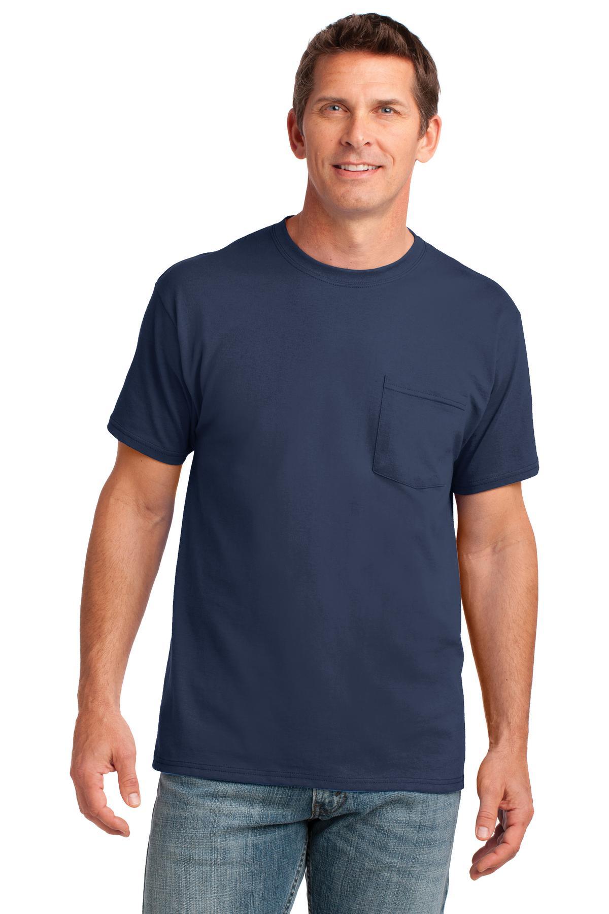 Port & Company Core Cotton Pocket Tee. PC54P - Dresses Max