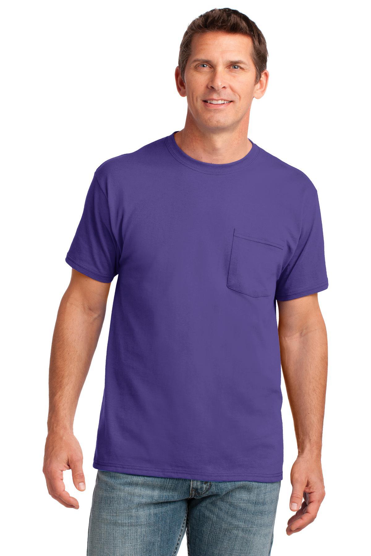 Port & Company Core Cotton Pocket Tee. PC54P - Dresses Max
