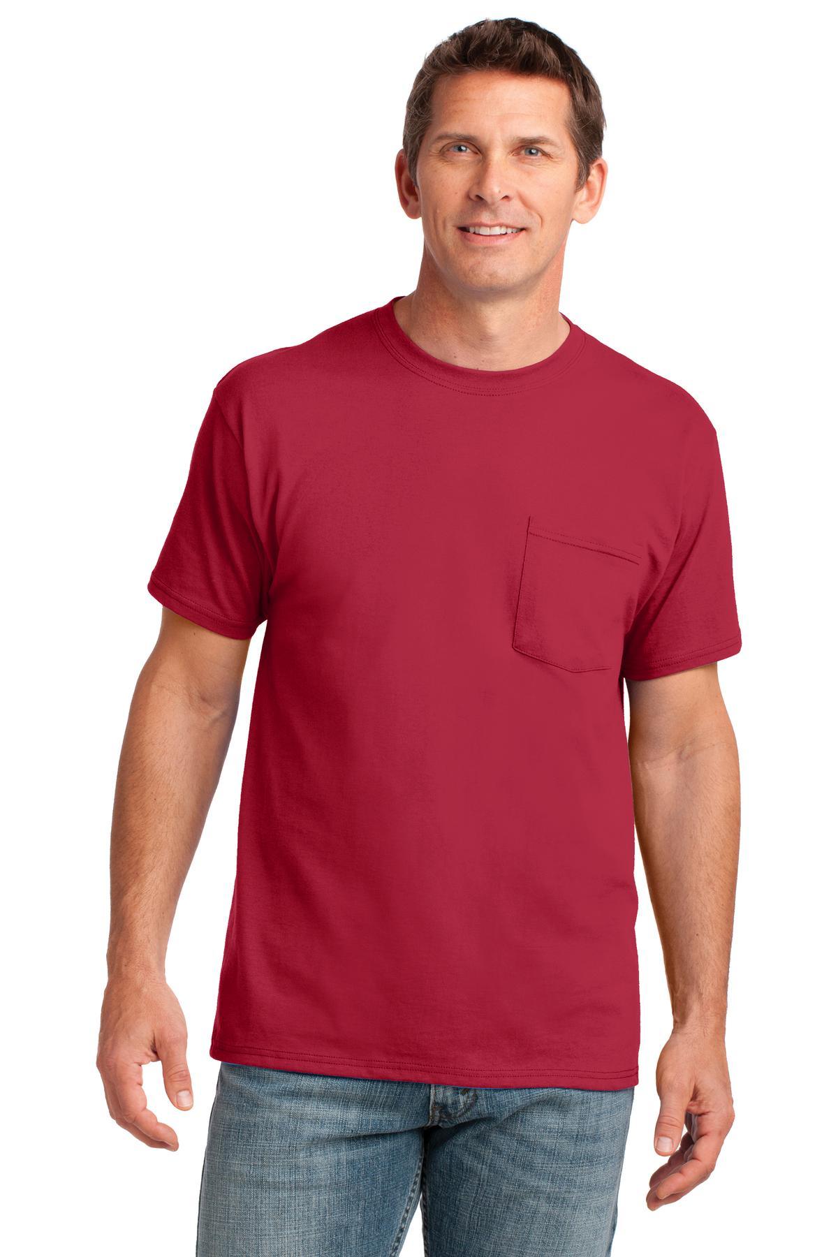 Port & Company Core Cotton Pocket Tee. PC54P - Dresses Max