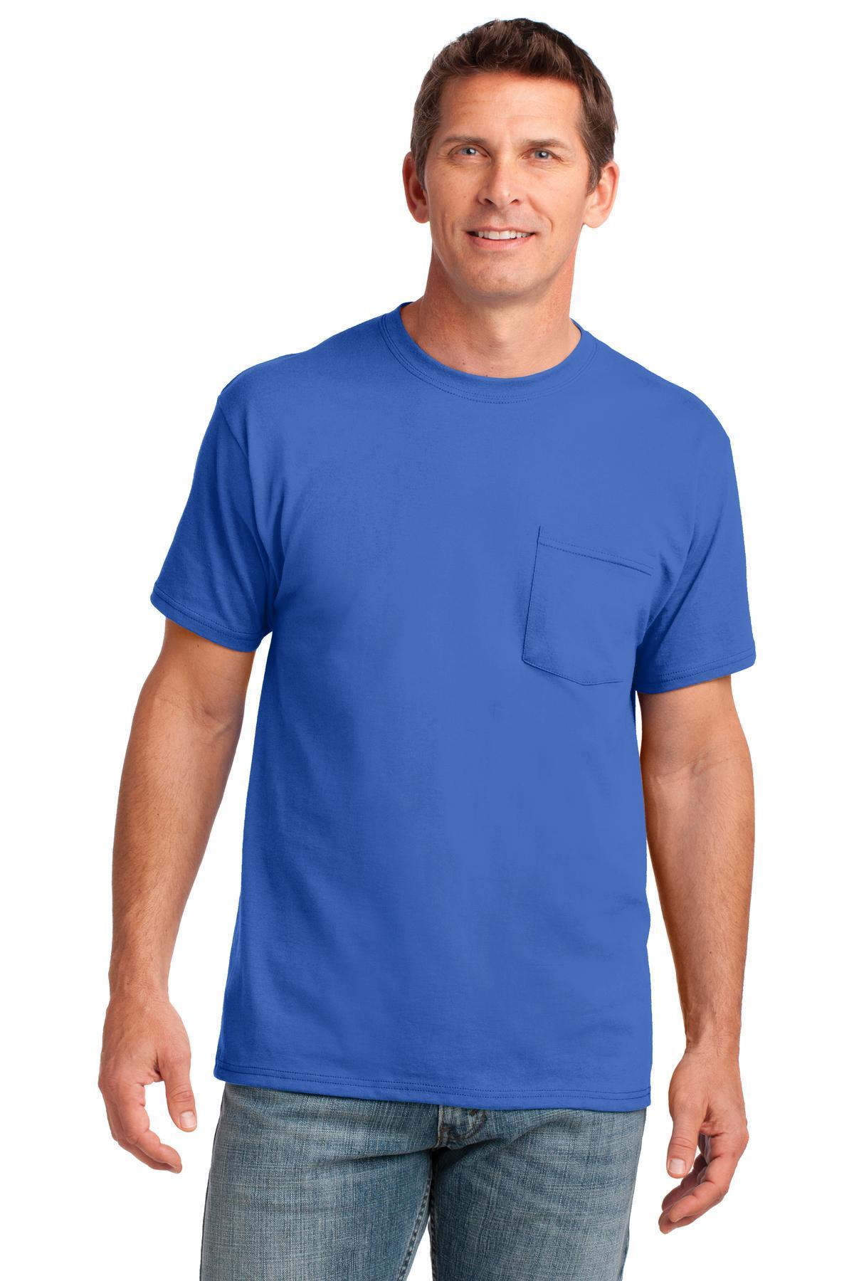 Port & Company Core Cotton Pocket Tee. PC54P - Dresses Max
