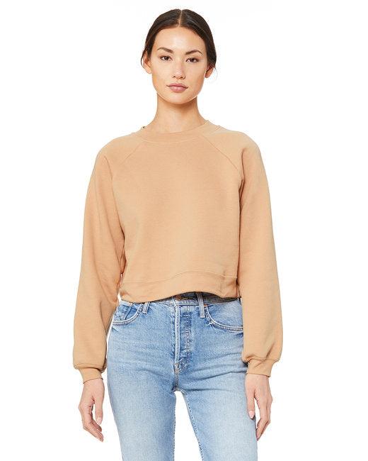 Bella + Canvas Ladies' Raglan Pullover Fleece B7505 - Dresses Max