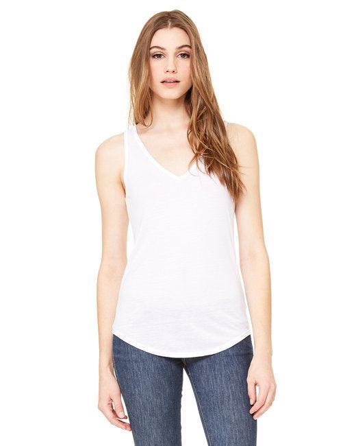 Bella + Canvas Ladies' Flowy V-Neck Tank B8805 - Dresses Max