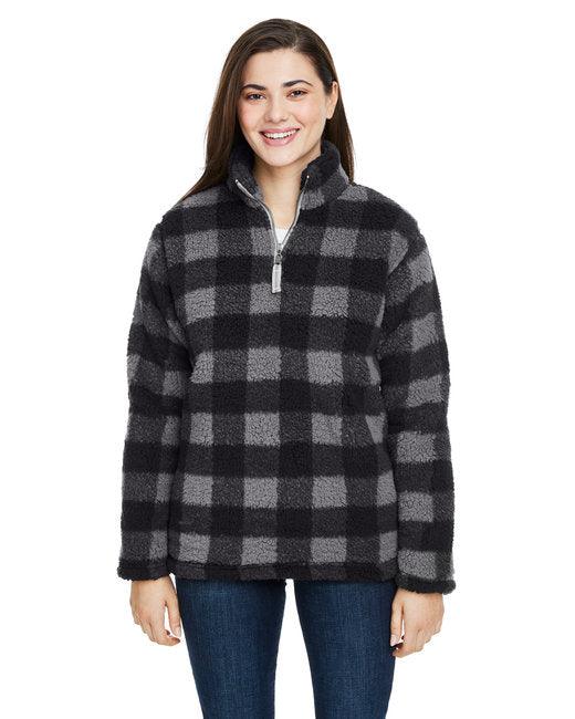 J America Ladies' Epic Sherpa 1/4 Zip JA8451 - Dresses Max