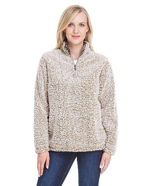 J America Ladies' Epic Sherpa 1/4 Zip JA8451 - Dresses Max