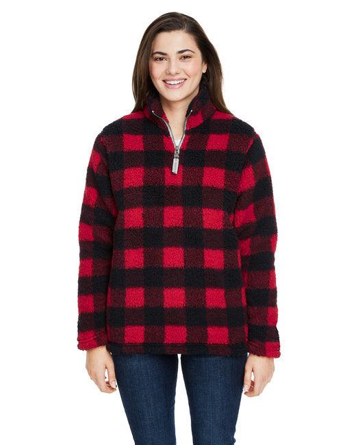 J America Ladies' Epic Sherpa 1/4 Zip JA8451 - Dresses Max