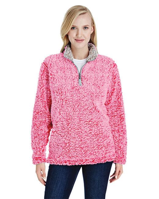 J America Ladies' Epic Sherpa 1/4 Zip JA8451 - Dresses Max