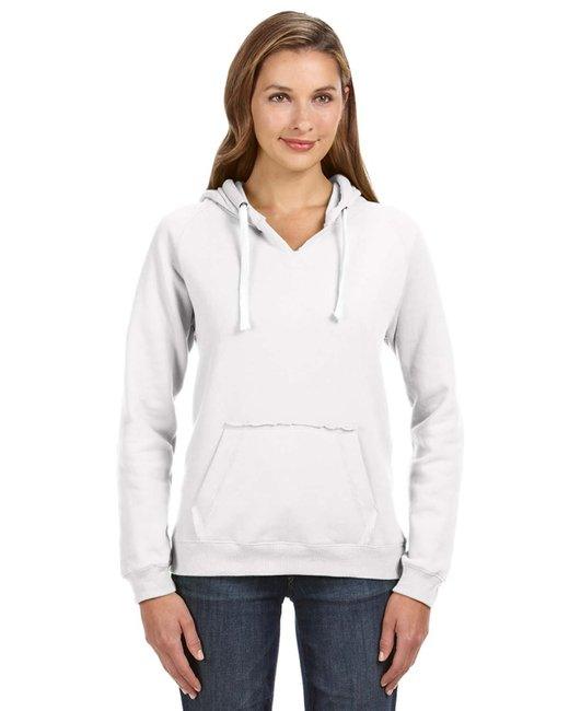 J America Ladies' Sydney Brushed V-Neck Hooded Sweatshirt JA8836 - Dresses Max