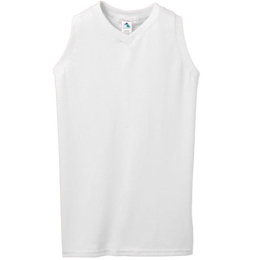 Ladies Sleeveless V-Neck Poly/Cotton Jersey 556