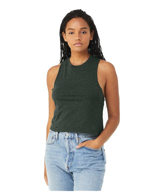 Bella + Canvas Ladies' Racerback Cropped Tank 6682 - Dresses Max