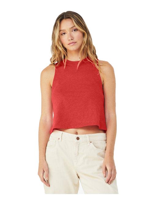 Bella + Canvas Ladies' Racerback Cropped Tank 6682 - Dresses Max
