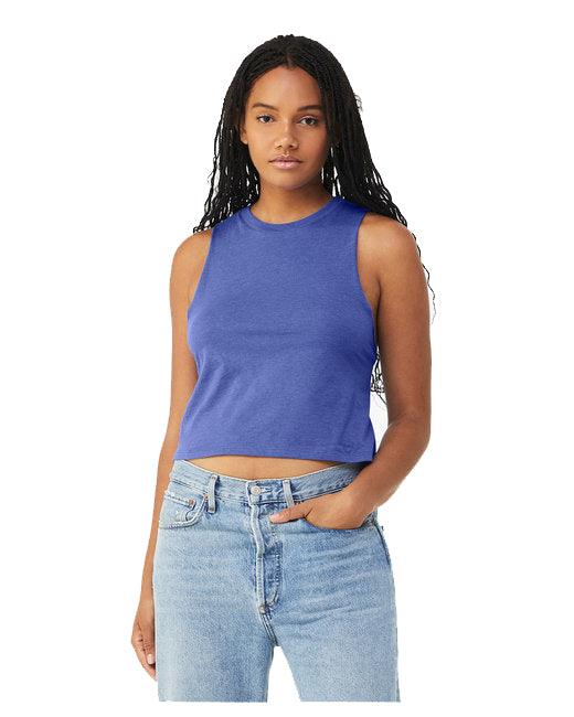 Bella + Canvas Ladies' Racerback Cropped Tank 6682 - Dresses Max