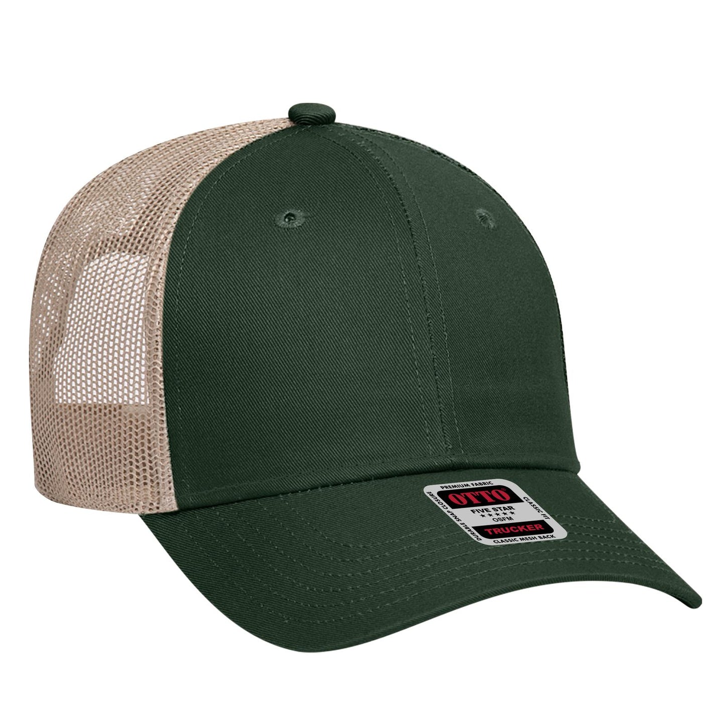 OTTO CAP 6 Panel Low Profile Mesh Back Trucker Hat