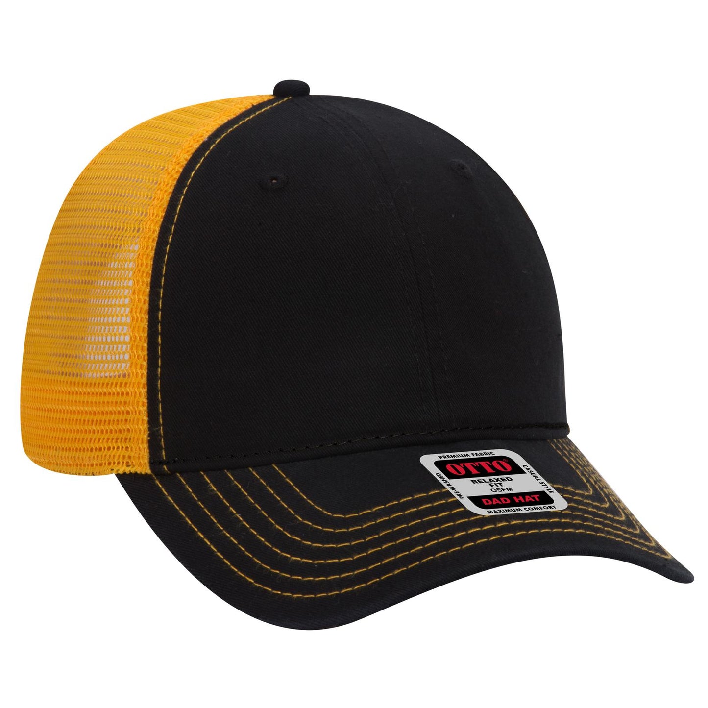 OTTO CAP 6 Panel Low Profile Mesh Back Trucker Dad Hat