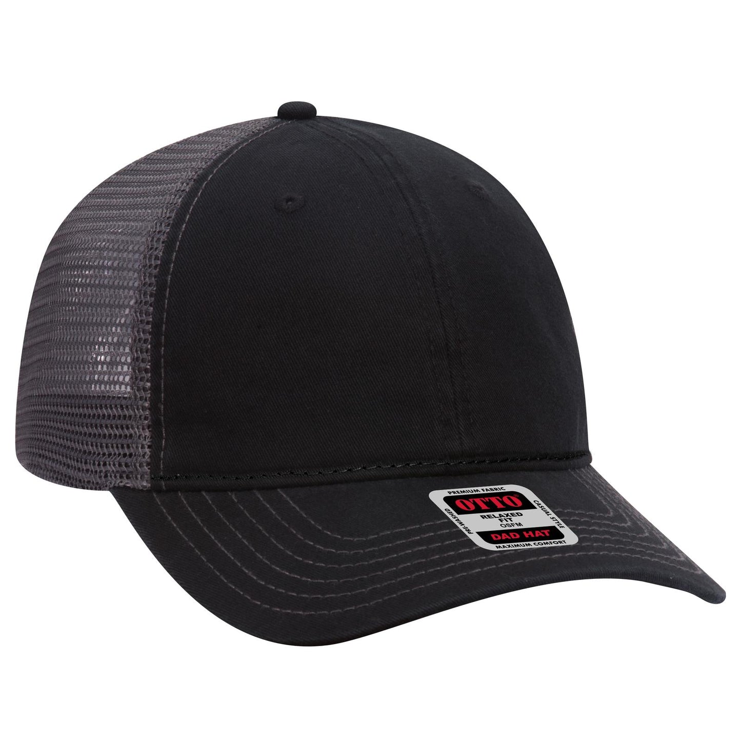 OTTO CAP 6 Panel Low Profile Mesh Back Trucker Dad Hat