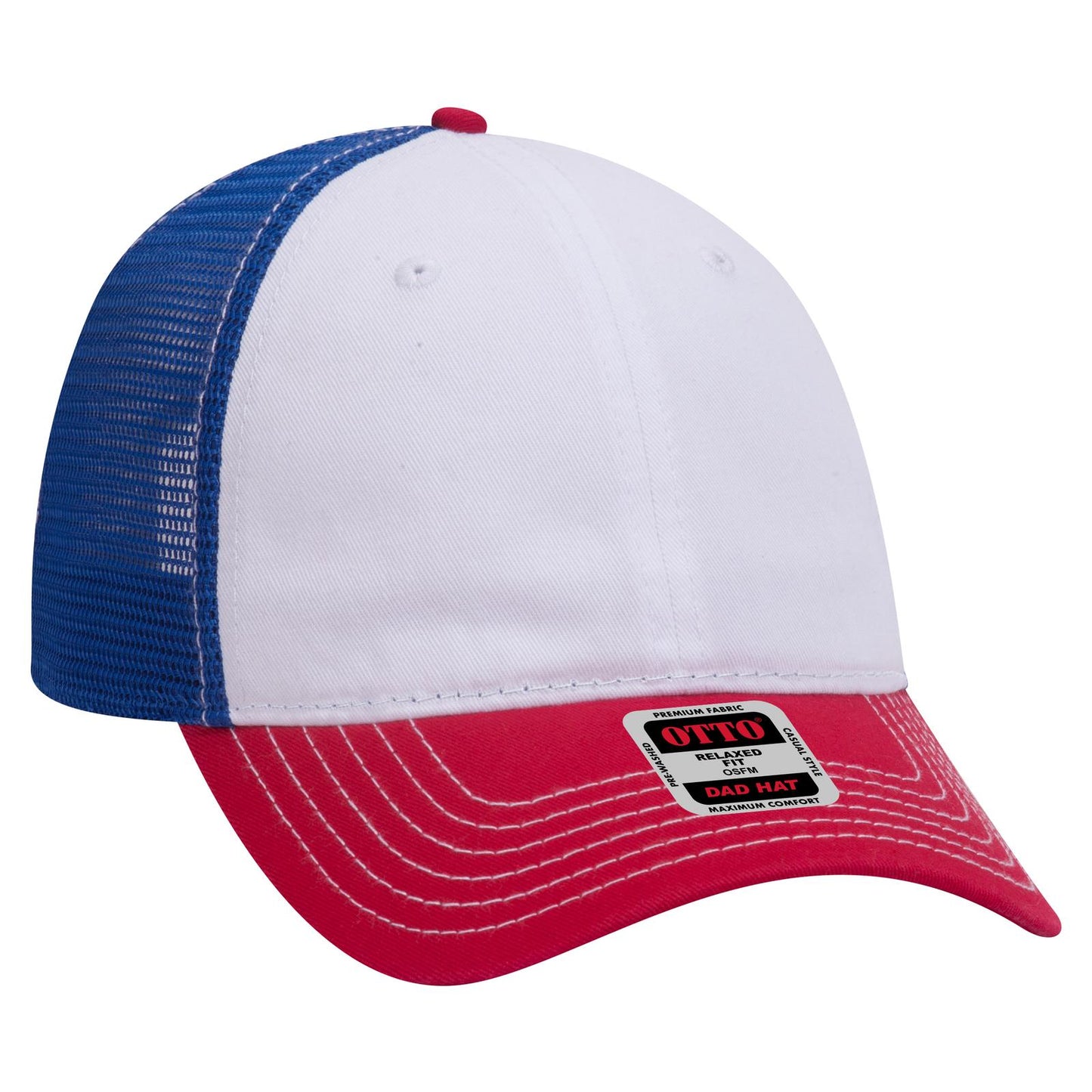 OTTO CAP 6 Panel Low Profile Mesh Back Trucker Dad Hat