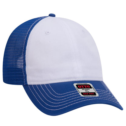 OTTO CAP 6 Panel Low Profile Mesh Back Trucker Dad Hat