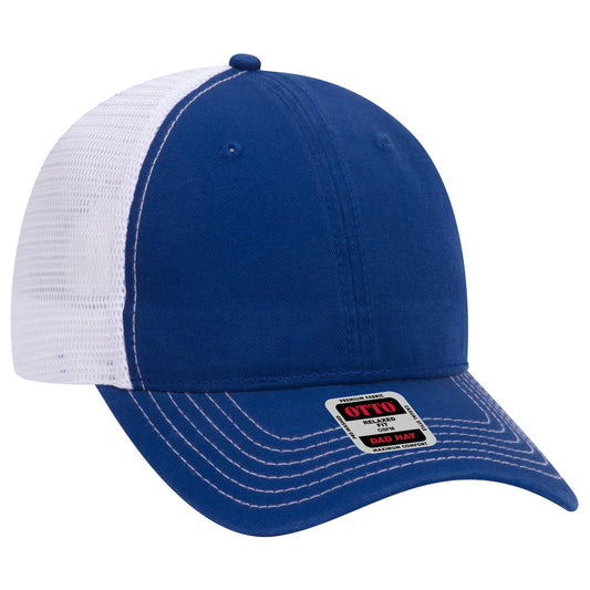 OTTO CAP 6 Panel Low Profile Mesh Back Trucker Dad Hat