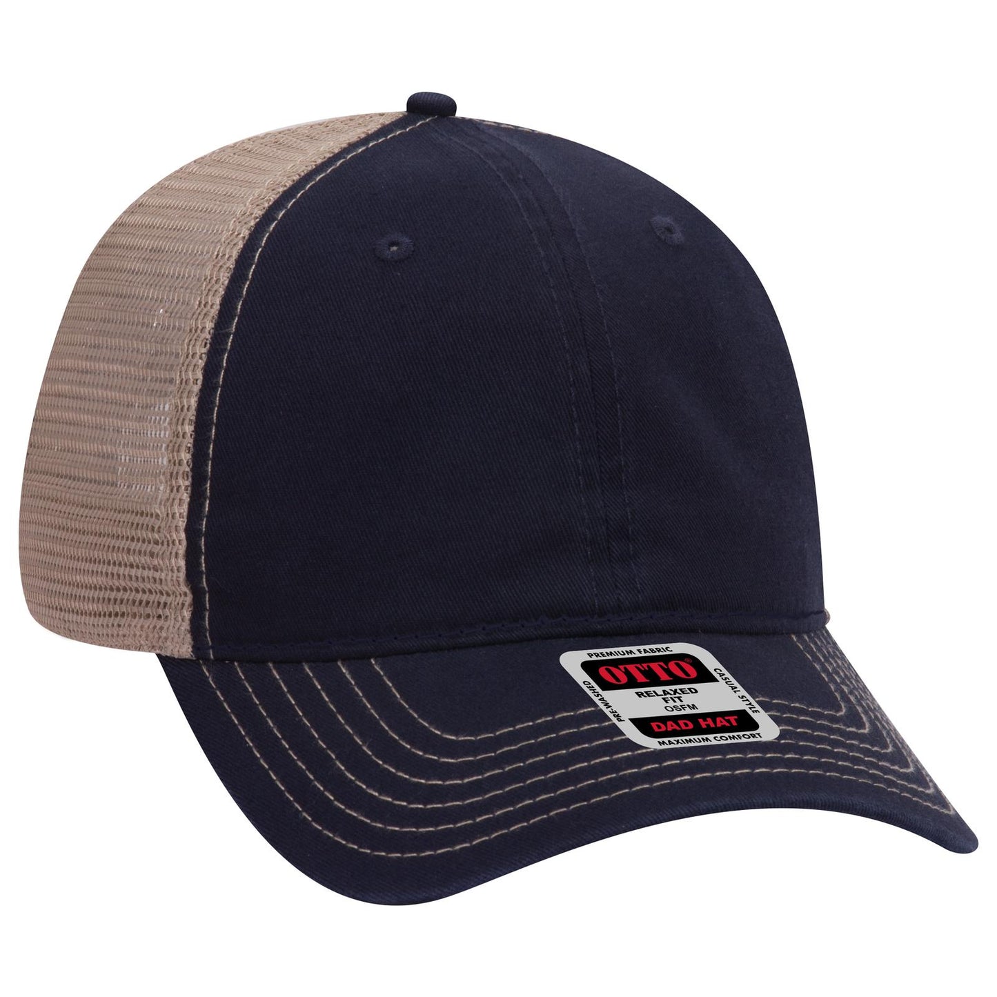 OTTO CAP 6 Panel Low Profile Mesh Back Trucker Dad Hat