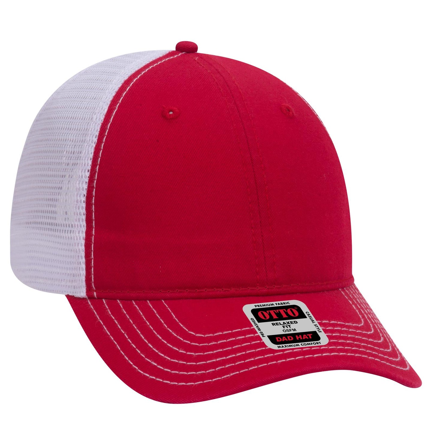OTTO CAP 6 Panel Low Profile Mesh Back Trucker Dad Hat