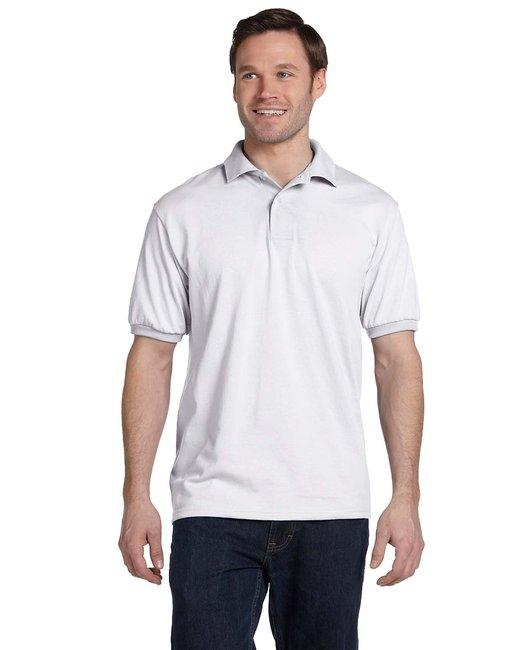 Hanes Adult 50/50 EcoSmart Jersey Knit Polo 054 - Dresses Max