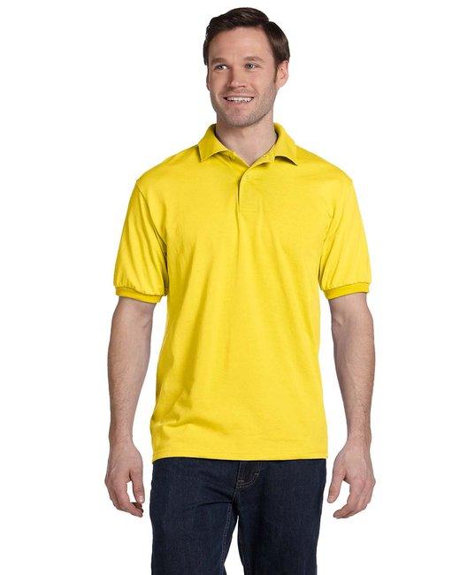 Hanes Adult 50/50 EcoSmart Jersey Knit Polo 054 - Dresses Max
