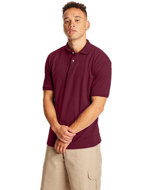 Hanes Adult 50/50 EcoSmart® Jersey Knit Polo 054 - Dresses Max