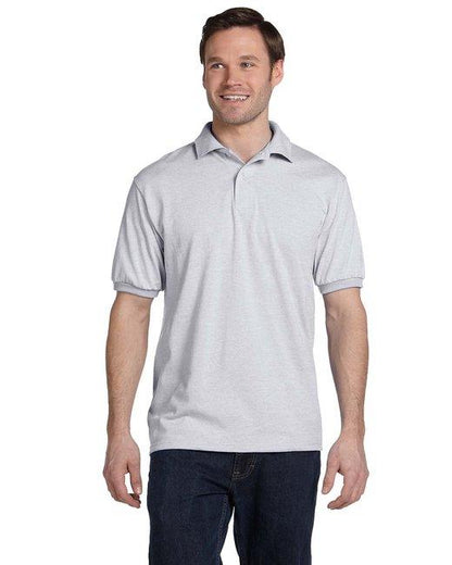 Hanes Adult 50/50 EcoSmart Jersey Knit Polo 054 - Dresses Max