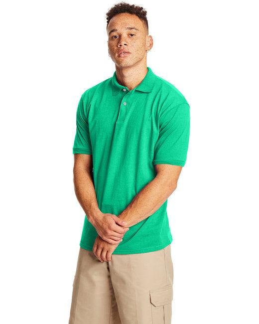 Hanes Adult 50/50 EcoSmart® Jersey Knit Polo 054 - Dresses Max