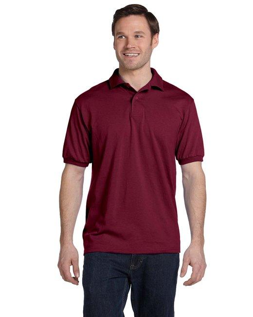 Hanes Adult 50/50 EcoSmart® Jersey Knit Polo 054 - Dresses Max