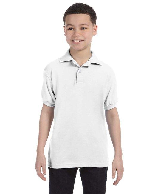 Hanes Youth 50/50 EcoSmart® Jersey Knit Polo 054Y - Dresses Max
