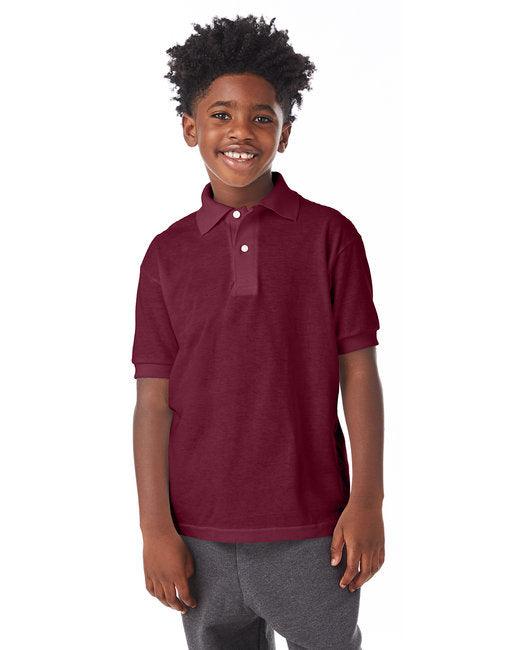 Hanes Youth 50/50 EcoSmart® Jersey Knit Polo 054Y - Dresses Max