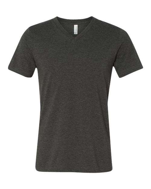 BELLA + CANVAS Heather CVC V-Neck Tee 3005CVC - Dresses Max