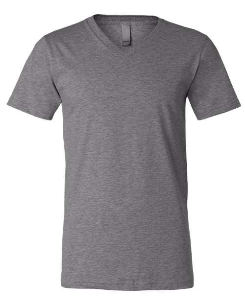 BELLA + CANVAS Heather CVC V-Neck Tee 3005CVC - Dresses Max