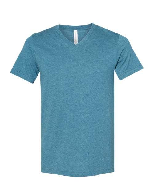 BELLA + CANVAS Heather CVC V-Neck Tee 3005CVC - Dresses Max