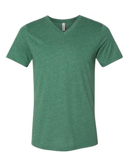 BELLA + CANVAS Heather CVC V-Neck Tee 3005CVC - Dresses Max