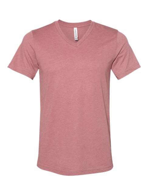 BELLA + CANVAS Heather CVC V-Neck Tee 3005CVC - Dresses Max