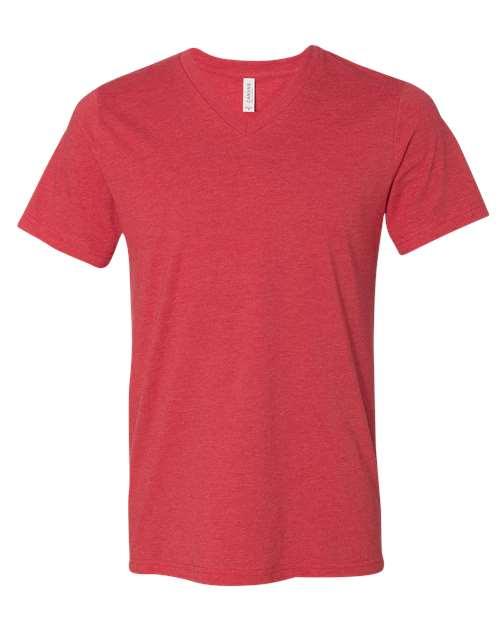 BELLA + CANVAS Heather CVC V-Neck Tee 3005CVC - Dresses Max