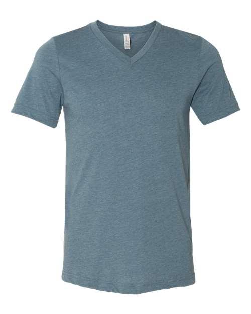BELLA + CANVAS Heather CVC V-Neck Tee 3005CVC - Dresses Max