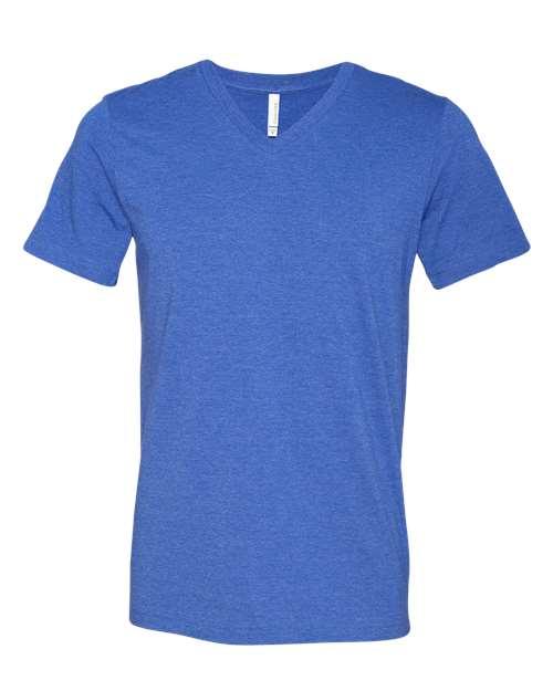 BELLA + CANVAS Heather CVC V-Neck Tee 3005CVC - Dresses Max