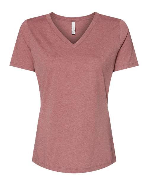 BELLA + CANVAS Women's Relaxed Heather CVC V-Neck Tee 6405CVC - Dresses Max