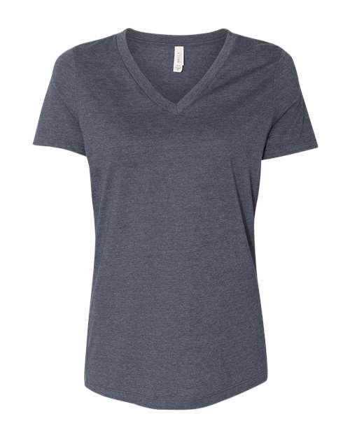 BELLA + CANVAS Women's Relaxed Heather CVC V-Neck Tee 6405CVC - Dresses Max