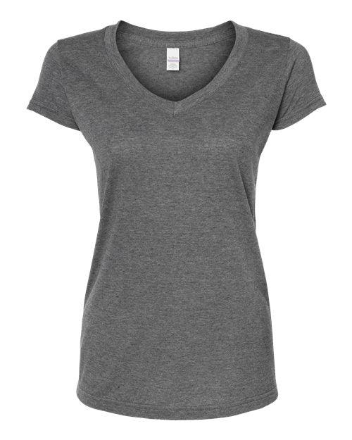 Tultex Women's Poly-Rich V-Neck T-Shirt 244 - Dresses Max