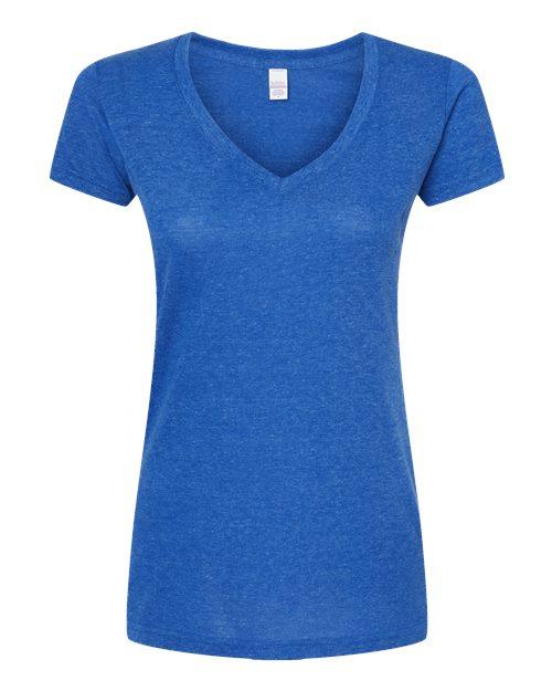 Tultex Women's Poly-Rich V-Neck T-Shirt 244 - Dresses Max