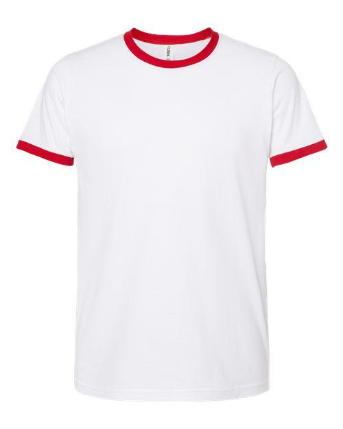 Tultex Unisex Fine Jersey Ringer T-Shirt 246 - Dresses Max