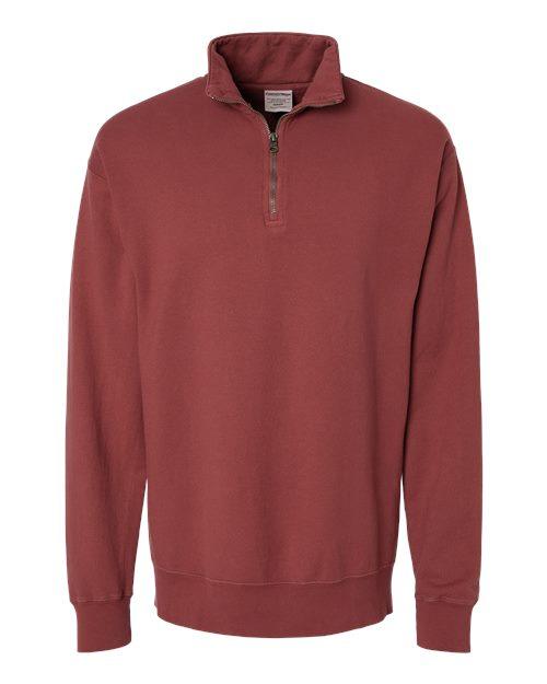 ComfortWash by Hanes Garment-Dyed Quarter-Zip Sweatshirt GDH425 - Dresses Max