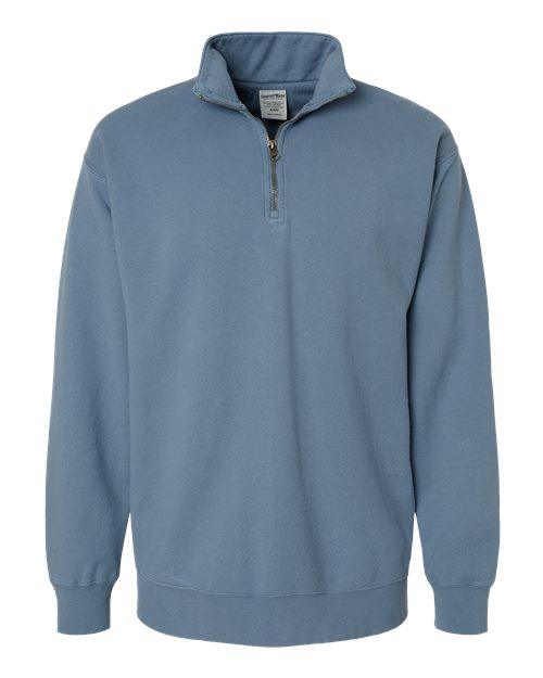 ComfortWash by Hanes Garment-Dyed Quarter-Zip Sweatshirt GDH425 - Dresses Max
