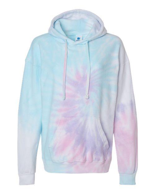 Colortone Tie-Dyed Cloud Fleece Hooded Sweatshirt 8600 - Dresses Max